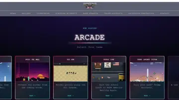 Captura de pantalla de 'Arcade', apartado en la Casa Blanca con juegos basados en la agenda política del presidente de Estados Unidos, Donald Trump. Captura de pantalla de 'Arcade', apartado en la Casa Blanca con juegos basados en la agenda política del presidente de Estados Unidos, Donald Trump.