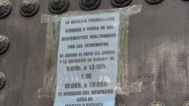 Imagen de una iglesia de Granada afectada por los terremotos