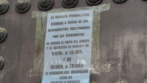 Imagen de una iglesia de Granada afectada por los terremotos