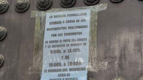 Imagen de una iglesia de Granada afectada por los terremotos