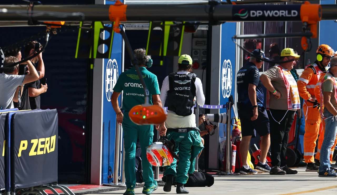 Fernando Alonso, tras quedar eliminado en Monza