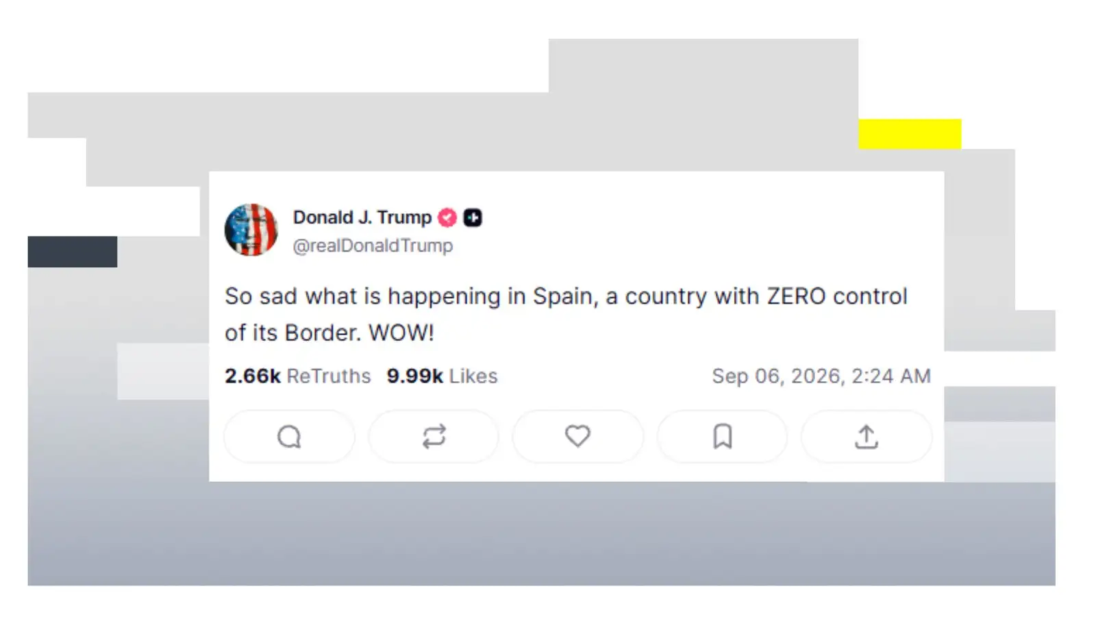 Trump acusa a España de tener
