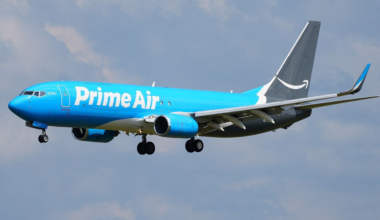 Imagen de archivo de un avi&oacute;n de carga de Amazon
