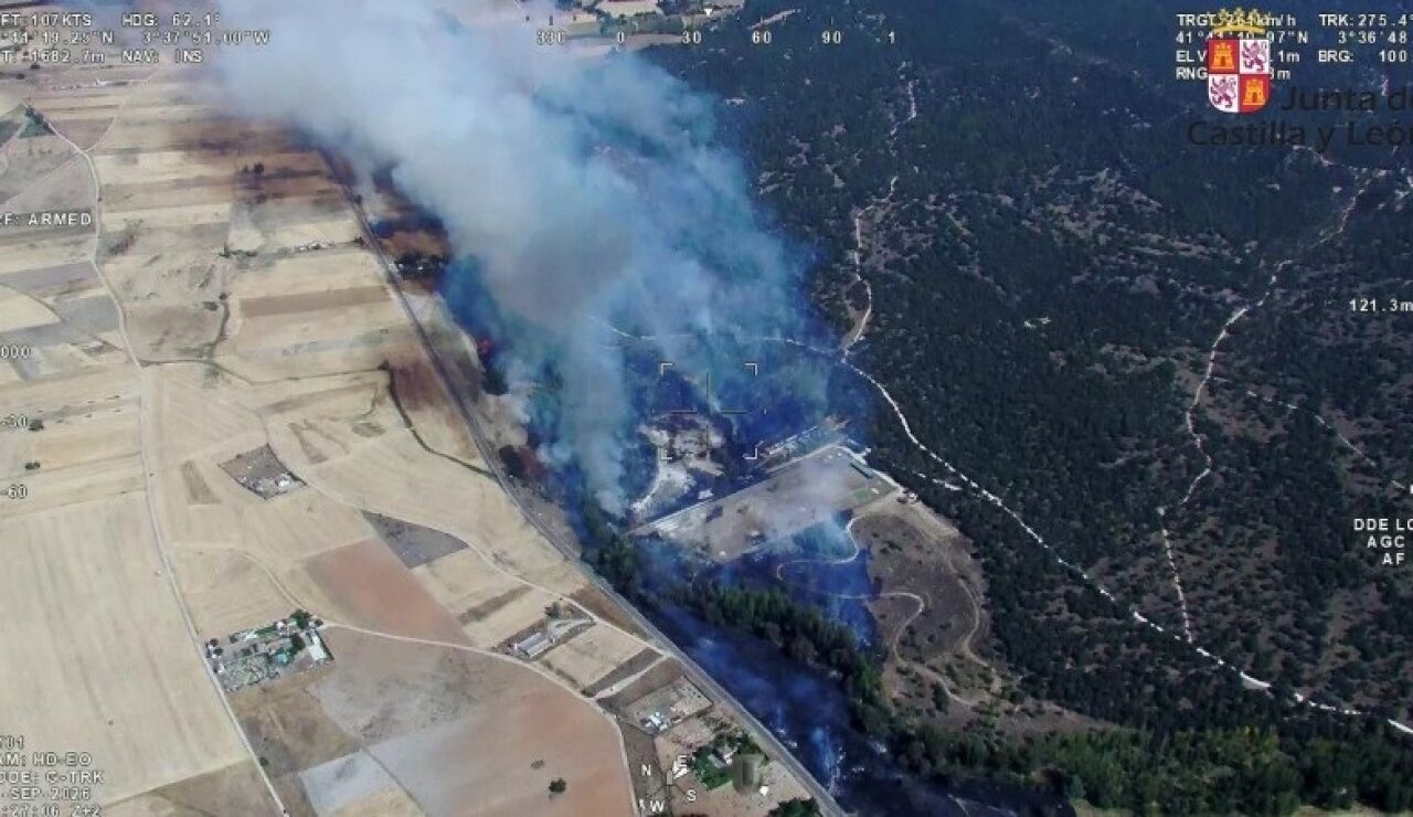 Declarado un incendio de gravedad 2 en La Calabaza, en Aranda de Duero 