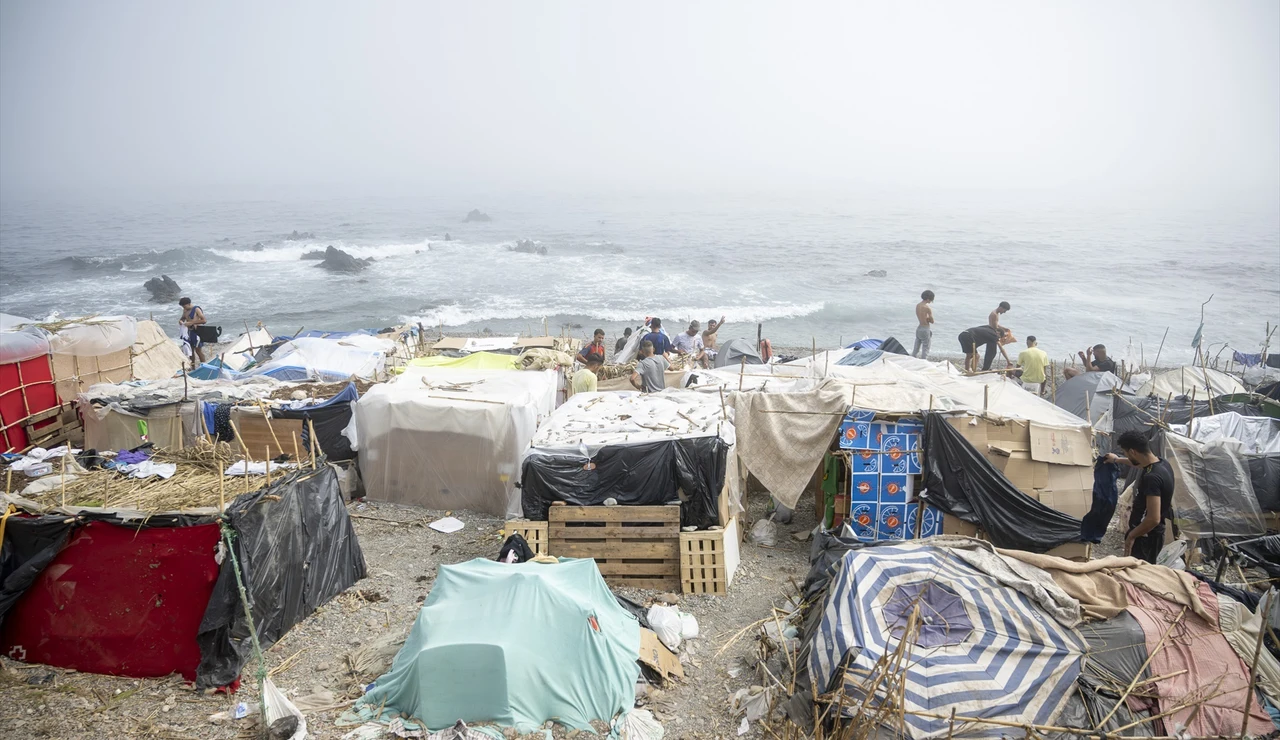 Asentamientos en la playa del Trampolín