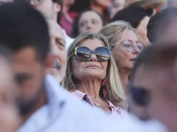 Cari Lapique, en la plaza de toros Cari Lapique, en la plaza de toros