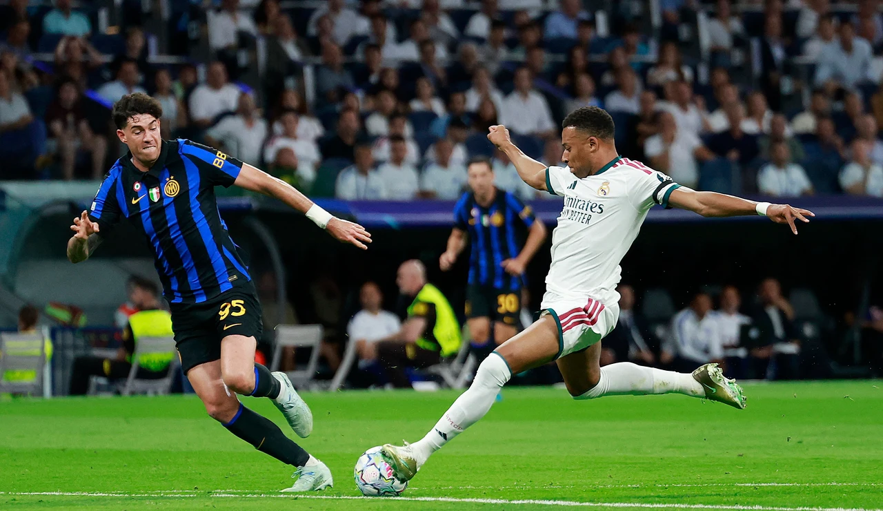 El primer gol de Mbappé al Inter de Milán