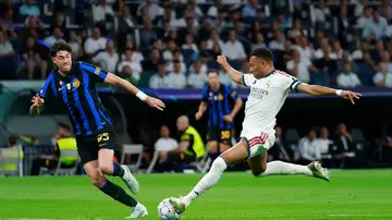 El primer gol de Mbappé al Inter de Milán El primer gol de Mbappé al Inter de Milán