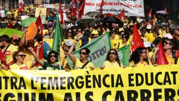 Huelga educativa en Catalu&ntilde;a