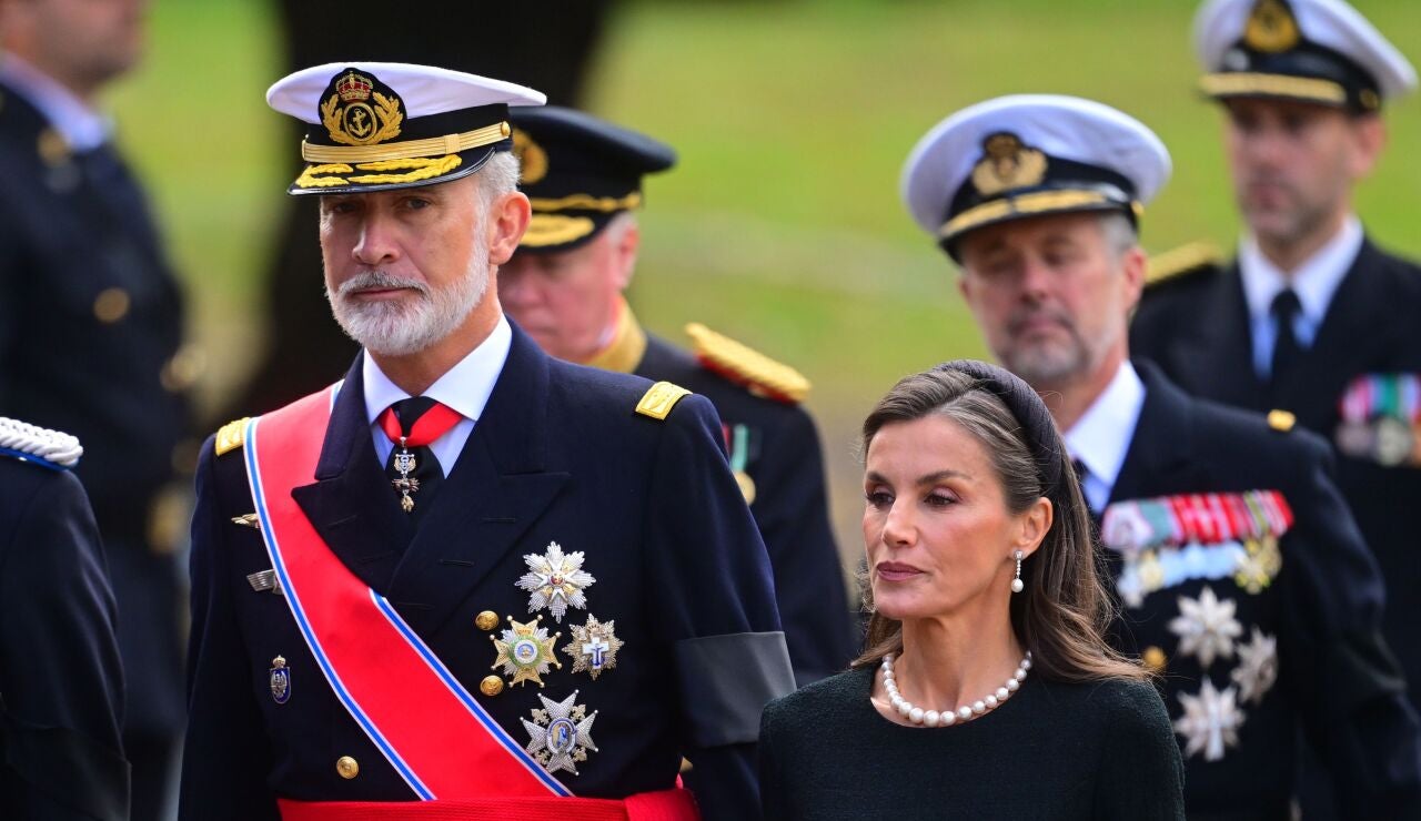 Felipe y Letizia en el funeral del rey Harald V de Noruega