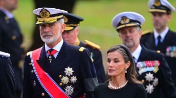 Felipe y Letizia en el funeral del rey Harald V de Noruega