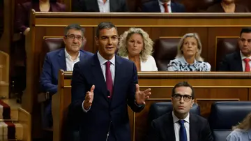 El presidente del Gobierno, Pedro Sánchez, interviene durante una sesión de control del Congreso. El presidente del Gobierno, Pedro Sánchez, interviene durante una sesión de control del Congreso.