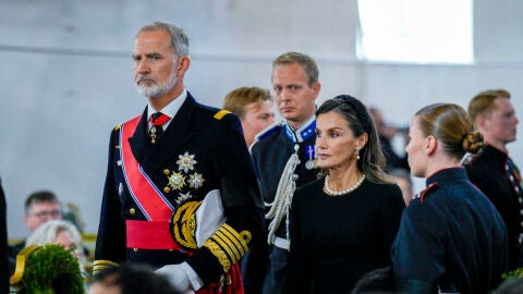 Felipe y Letizia en el funeral del rey Harald V de Noruega