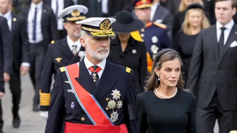 Los reyes en el funeral de Harald V Los reyes en el funeral de Harald V