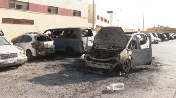 Coches quemados en Ceuta