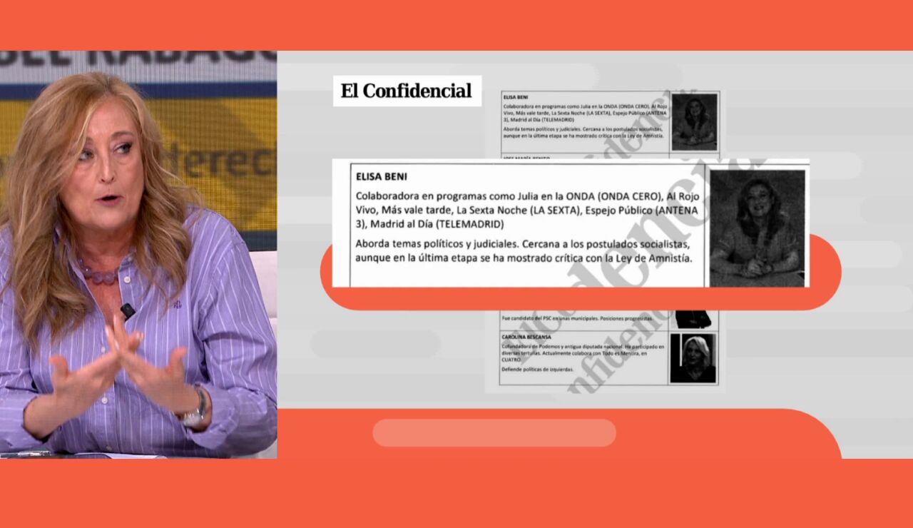 Elisa Beni, fichada en la lista de periodistas.