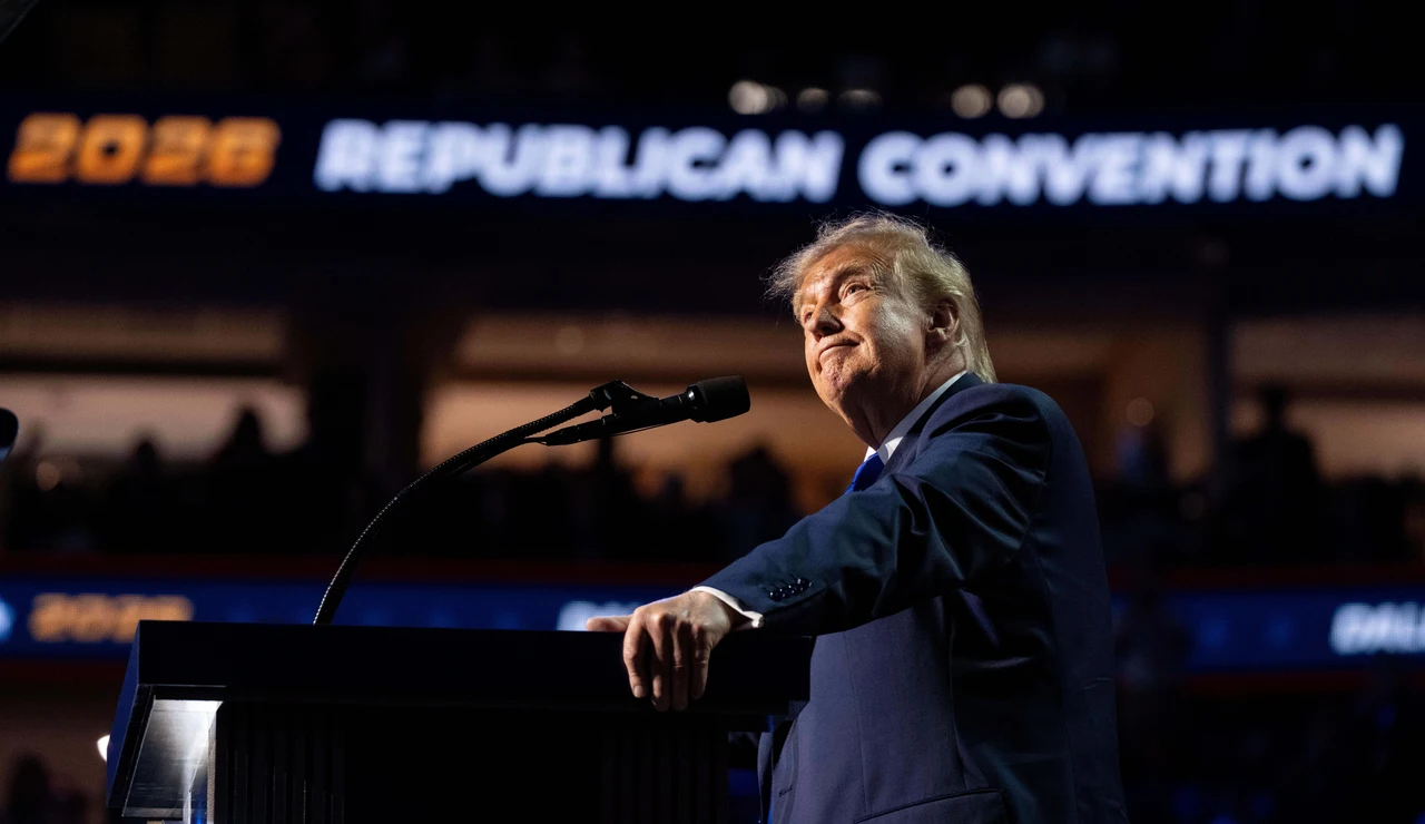 Donald Trump en la convención republicana.