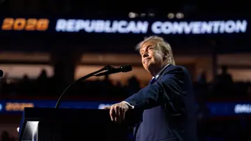 Donald Trump en la convención republicana. Donald Trump en la convención republicana.