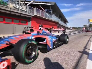 Un monoplaza sin piloto rueda en el circuito de Imola