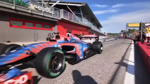 Un monoplaza sin piloto rueda en el circuito de Imola Un monoplaza sin piloto rueda en el circuito de Imola