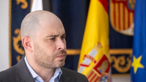 El delegado del Gobierno en Ceuta, Miguel &Aacute;ngel P&eacute;rez Triano, en la Delegaci&oacute;n del Gobierno de Ceuta