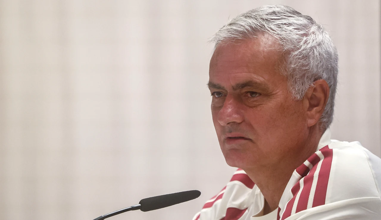 José Mourinho, en la rueda de prensa en Valdebebas
