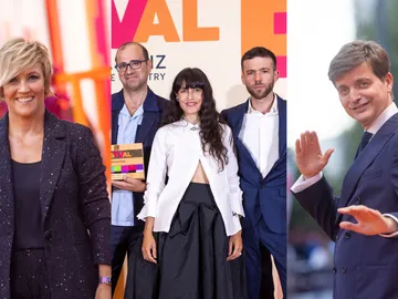 Cristina Pardo, Paco Cabezas, Nerea Barros e Ignacio Montes y Marc Giró en el FesTVal 2026 Cristina Pardo, Paco Cabezas, Nerea Barros e Ignacio Montes y Marc Giró en el FesTVal 2026