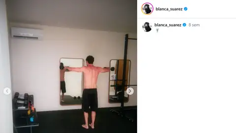 La imagen compartida por Blanca Suárez en la que aparece Javier Rey La imagen compartida por Blanca Suárez en la que aparece Javier Rey