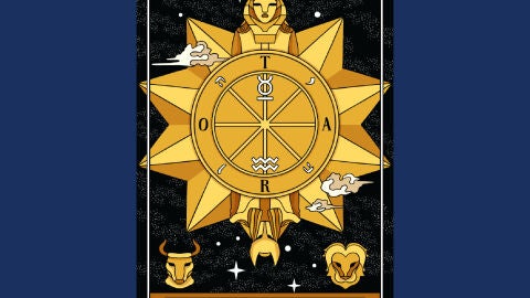 La carta del tarot de la Rueda de la fortuna
