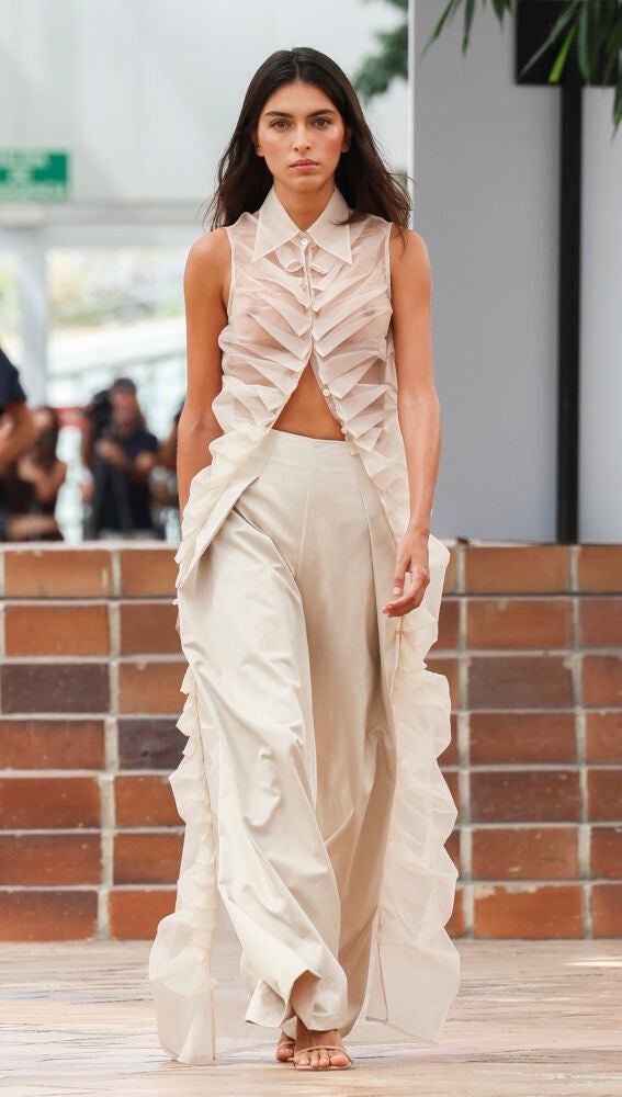 Lucía Rivera en el desfile de Simorra de la MBFWM