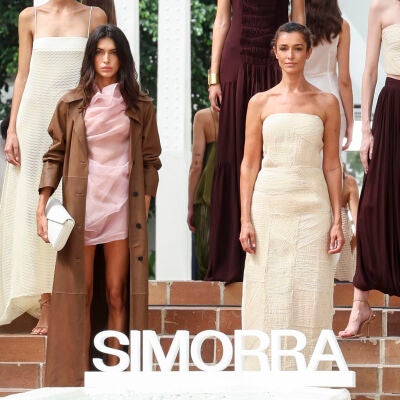 Blanca Romero y Luc&iacute;a Rivera en el desfile de Simorra de la MBFWM