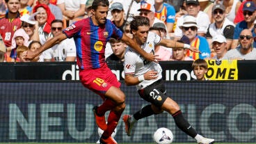 Rodrigo Hern&aacute;ndez en Mestalla contra el Valencia