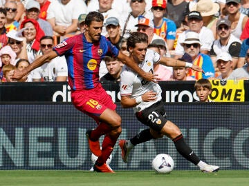 Rodrigo Hern&aacute;ndez en Mestalla contra el Valencia
