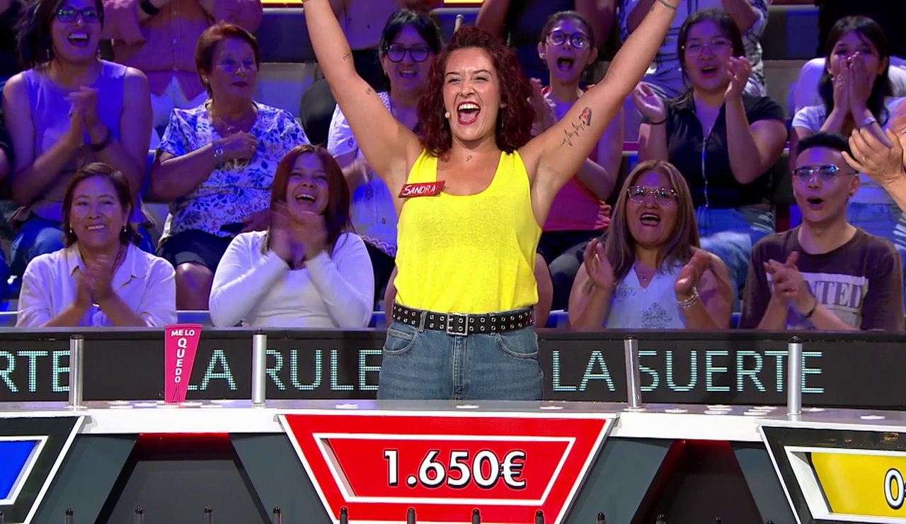¡Histórico!: Sandra resuelve el panel entero en una sola tirada y se lleva 1.650 euros