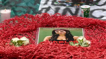 Un cartel de Claudia Tacoronte en una manifestación por su asesinato Un cartel de Claudia Tacoronte en una manifestación por su asesinato