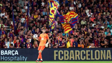 Joan Garcia, en un partido en el Barcelona