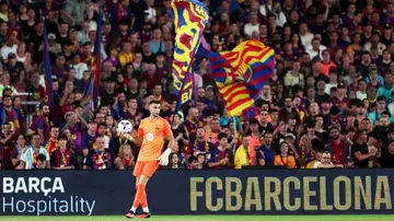 Joan Garcia, en un partido en el Barcelona Joan Garcia, en un partido en el Barcelona