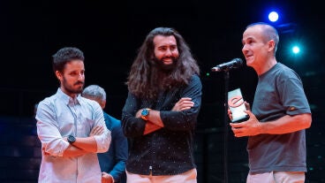 Recogida del Gran Premio del Jurado de los Premios Eventoplus, otorgado a Last Lap