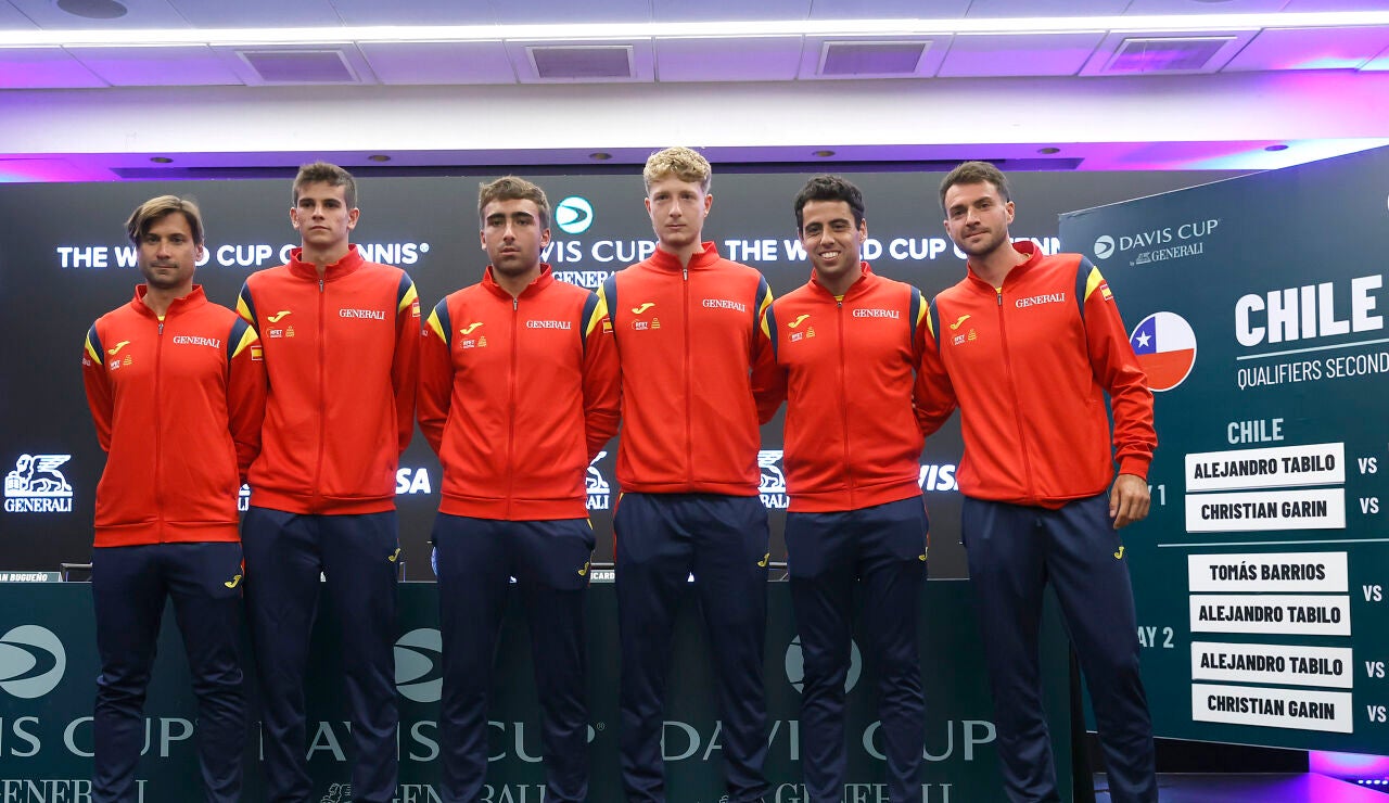 David Ferrer, Rafael J&oacute;dar, Daniel M&eacute;rida, Mart&iacute;n Landaluce, Jaume Munar y Pedro Mart&iacute;nez en Santiago (Chile)