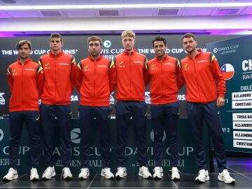David Ferrer, Rafael J&oacute;dar, Daniel M&eacute;rida, Mart&iacute;n Landaluce, Jaume Munar y Pedro Mart&iacute;nez en Santiago (Chile)
