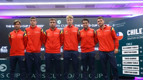 David Ferrer, Rafael J&oacute;dar, Daniel M&eacute;rida, Mart&iacute;n Landaluce, Jaume Munar y Pedro Mart&iacute;nez en Santiago (Chile)