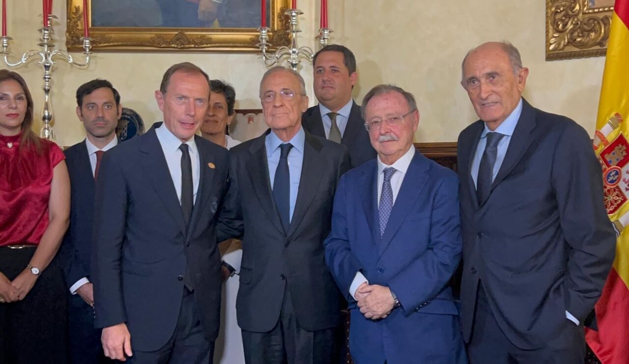 La visita de Florentino P&eacute;rez junto a Butrague&ntilde;o y Pirri a Ceuta