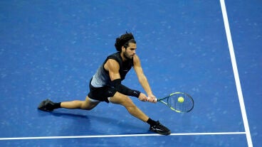 Carlos Alcaraz, en su partido ante Ben Shelton en el US Open
