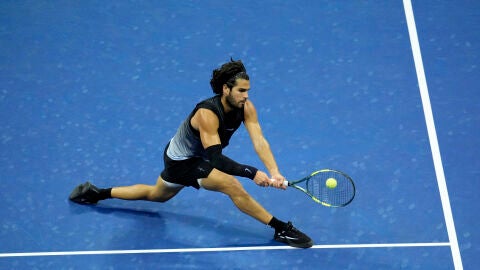 Carlos Alcaraz, en su partido ante Ben Shelton en el US Open