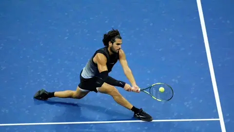 Carlos Alcaraz, en su partido ante Ben Shelton en el US Open Carlos Alcaraz, en su partido ante Ben Shelton en el US Open