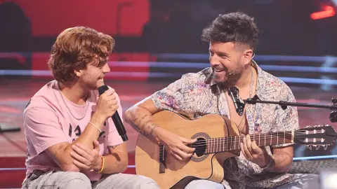 Izan y Pablo López en La Voz Izan y Pablo López en La Voz