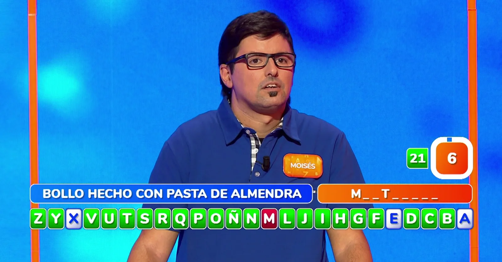 un “mostachón” amarga su remontada contra David en Pasapalabra