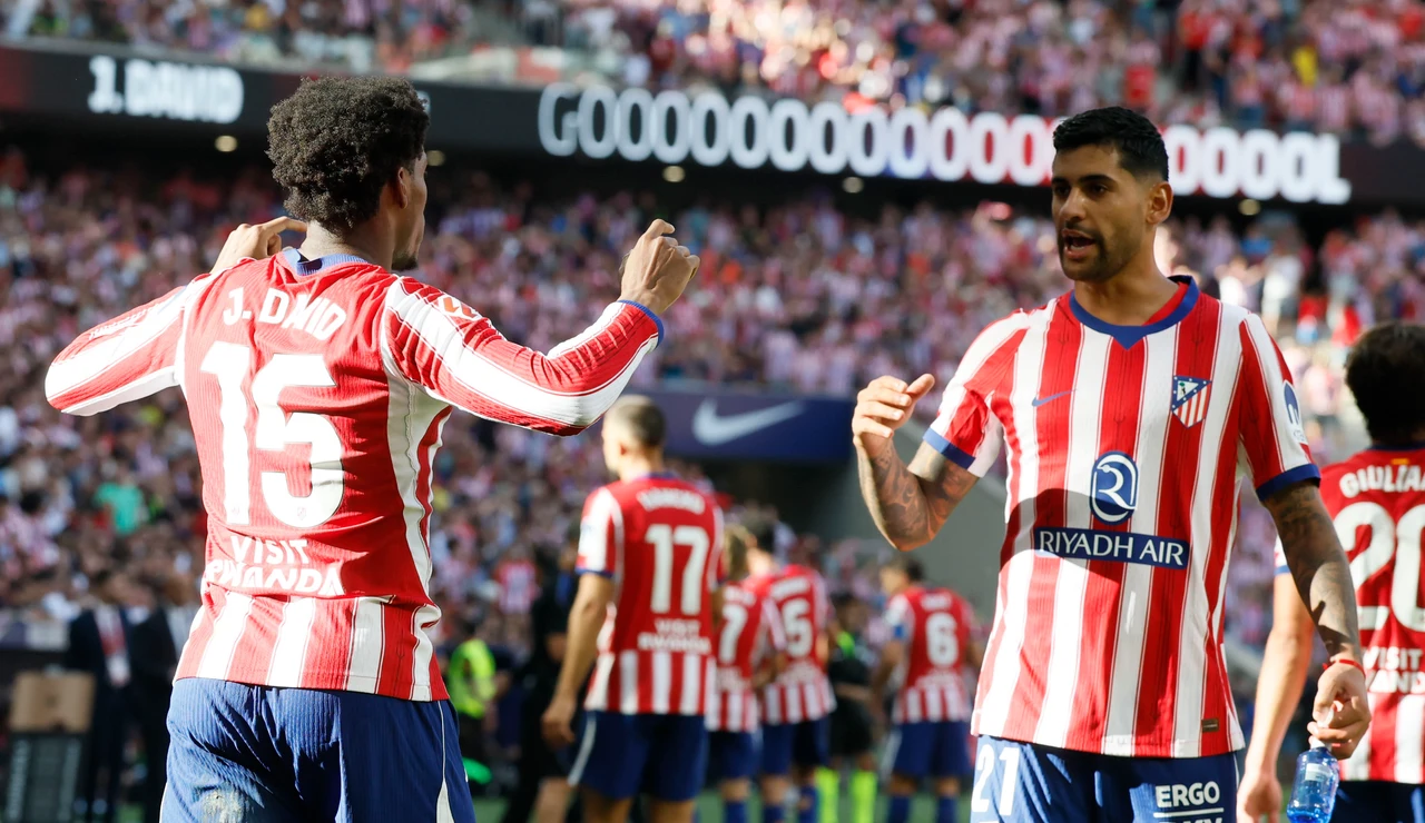 Jonathan David celebra su gol ante el Real Madrid