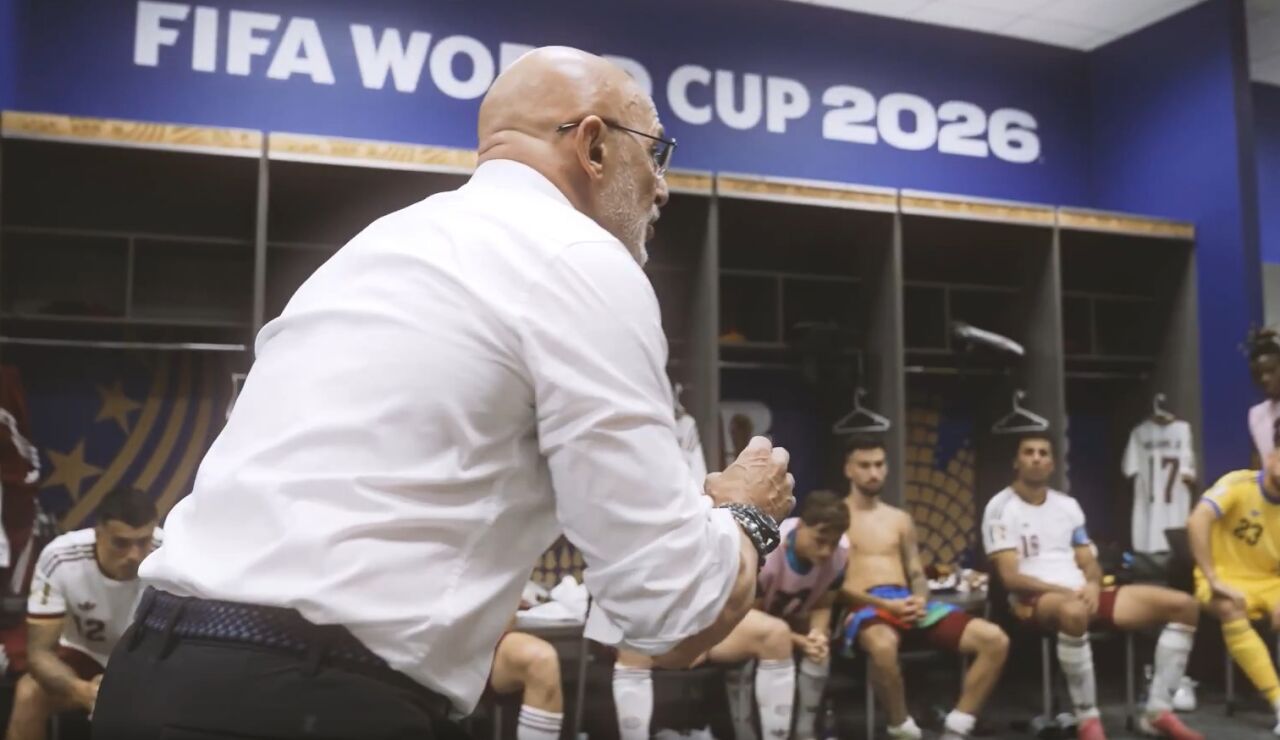Luis de la Fuente, en la charla previa a la final del Mundial ante Argentina