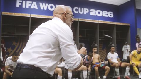 Luis de la Fuente, en la charla previa a la final del Mundial ante Argentina